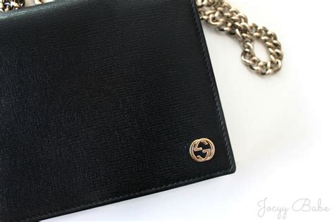 gucci betty leather chain wallet black|original gucci black leather wallet.